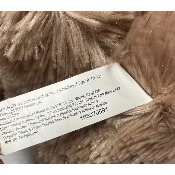 Animal Alley Plush Teddy Bear Tan Floppy Shaggy Stuffed Animal 14" New With Tags - Picture 6 of 7